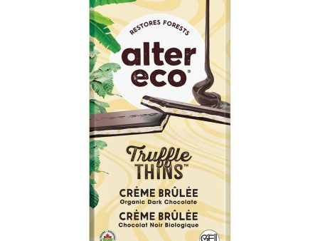 Truffle Thins Crème Brûlée Chocolat Noir Bio For Cheap