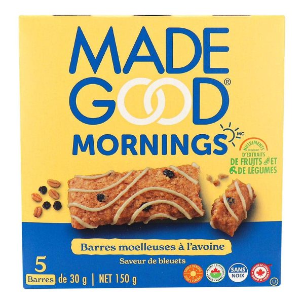 Barres Moelleuses à l Avoine Mornings Saveur de Bleuets Discount