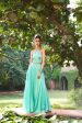 Turquoise Satin Silk Dress Online