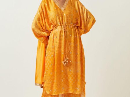 Yellow String Tunic With Pants For Sale