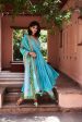 Turquoise Silk Chanderi Angrakha Set Supply