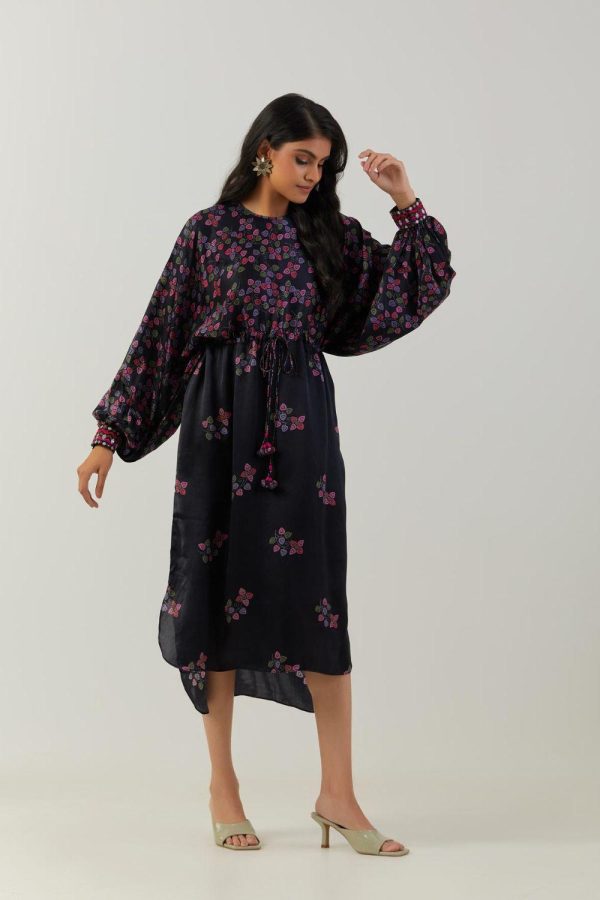 Black Printed String Tunic Online Hot Sale