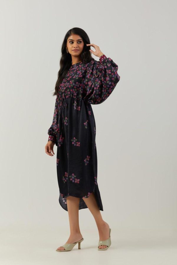 Black Printed String Tunic Online Hot Sale