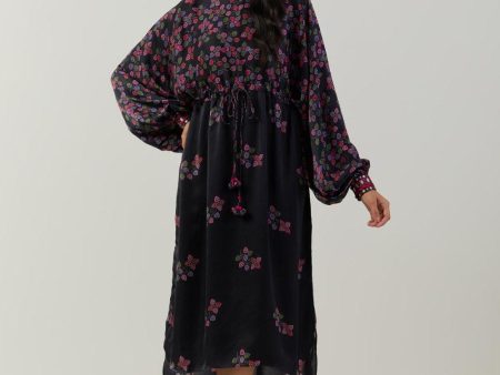 Black Printed String Tunic Online Hot Sale