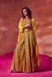 Yellow Draped Skirt Paired Top & Cape on Sale