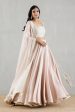 Blush Pink Chanderi Silk Lehenga With Blouse And Oganza Silk Dupatta Cheap