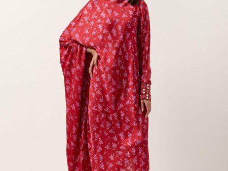 Surkh Laal Floral One Sleeve Dress Cheap