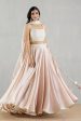 Blush Pink Chanderi Silk Lehenga With Blouse And Oganza Silk Dupatta Cheap