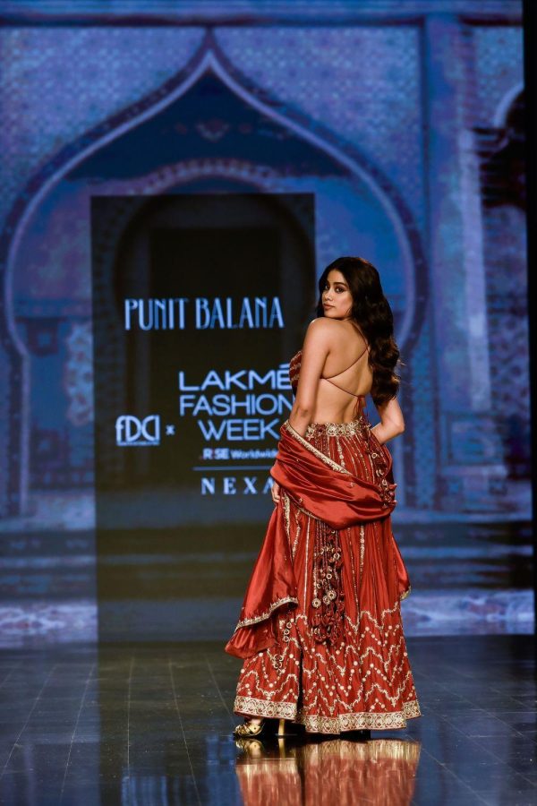 Brick Red Marodi Lehenga Set Discount