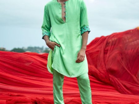 Turquoise Kurta With  Pants Online Hot Sale