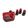 Trapano avvitatore compatto con 3 batterie 12 V 30 Nm MILWAUKEE M12 BDD-153C For Sale