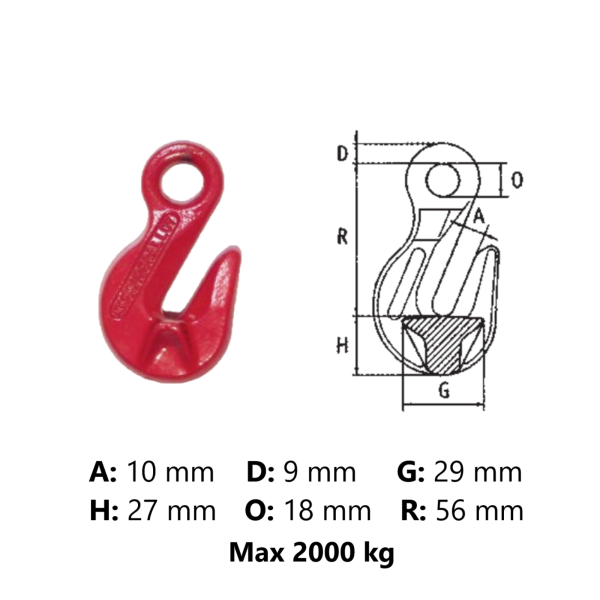 Tirante a catena 8 mm due bracci 3 metri con ganci a forcella autobloccanti e accorciatori ad occhio grado 80 Online now