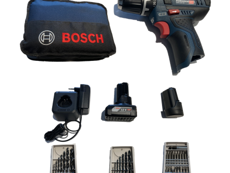 Trapano Avvitatore compatto con 2 batterie 12V 30 Nm BOSCH GSR 12V-15 For Sale