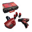 Trapano avvitatore compatto con 3 batterie 12 V 30 Nm MILWAUKEE M12 BDD-153C For Sale