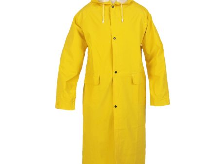 Cappotto impermeabile antipioggia con cappuccio Taglie L-XL-2XL-3XL colore giallo Discount