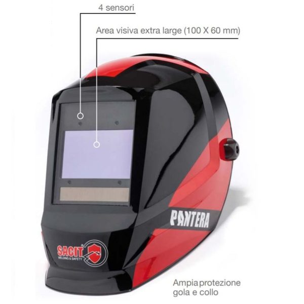 SACIT PANTERA SCHERMO CASCO SALDATORI OSCURAMENTO AUTOMATICO FILTRO LCD  4 SENSORI Supply